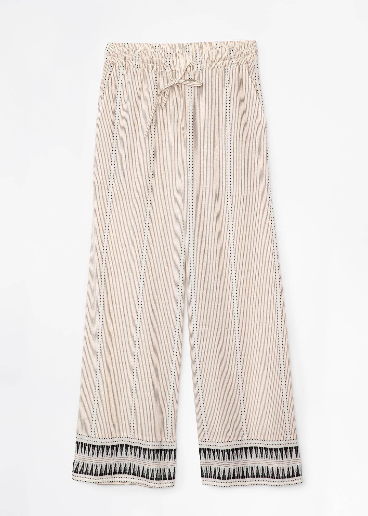 DONNA Jakardikuvioidut housut - Beige 4 - Indiska
