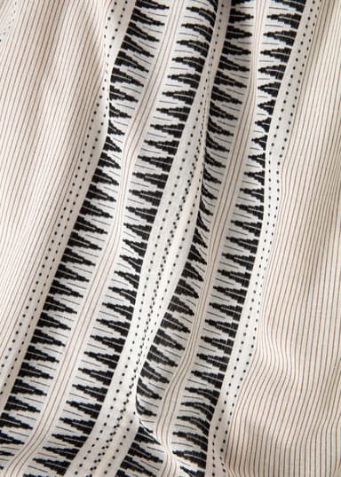 DONNA Lång jacquardmönstrad klänning - Beige 8 - Indiska