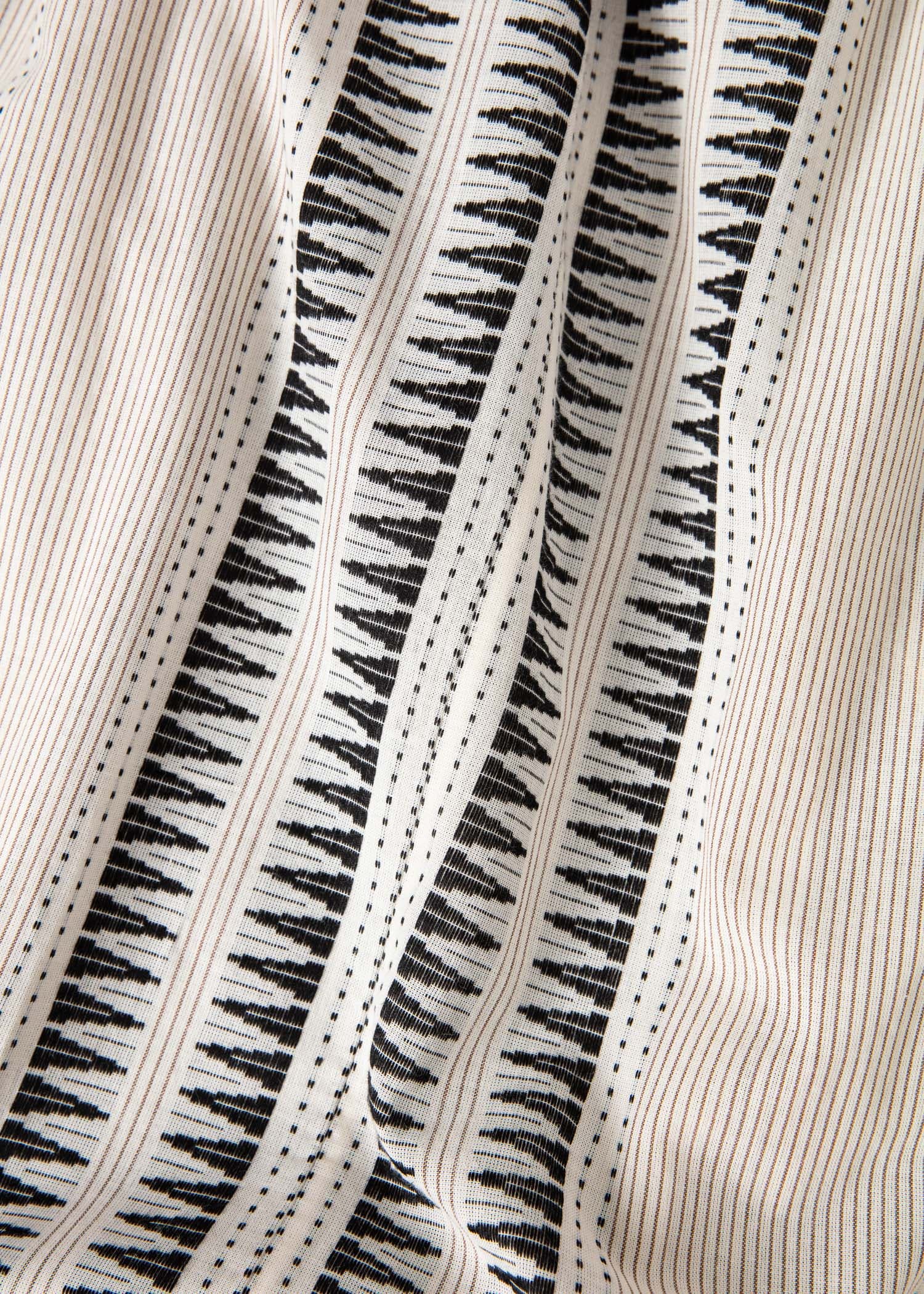 DONNA Lång jacquardmönstrad klänning - Beige 8 - Indiska