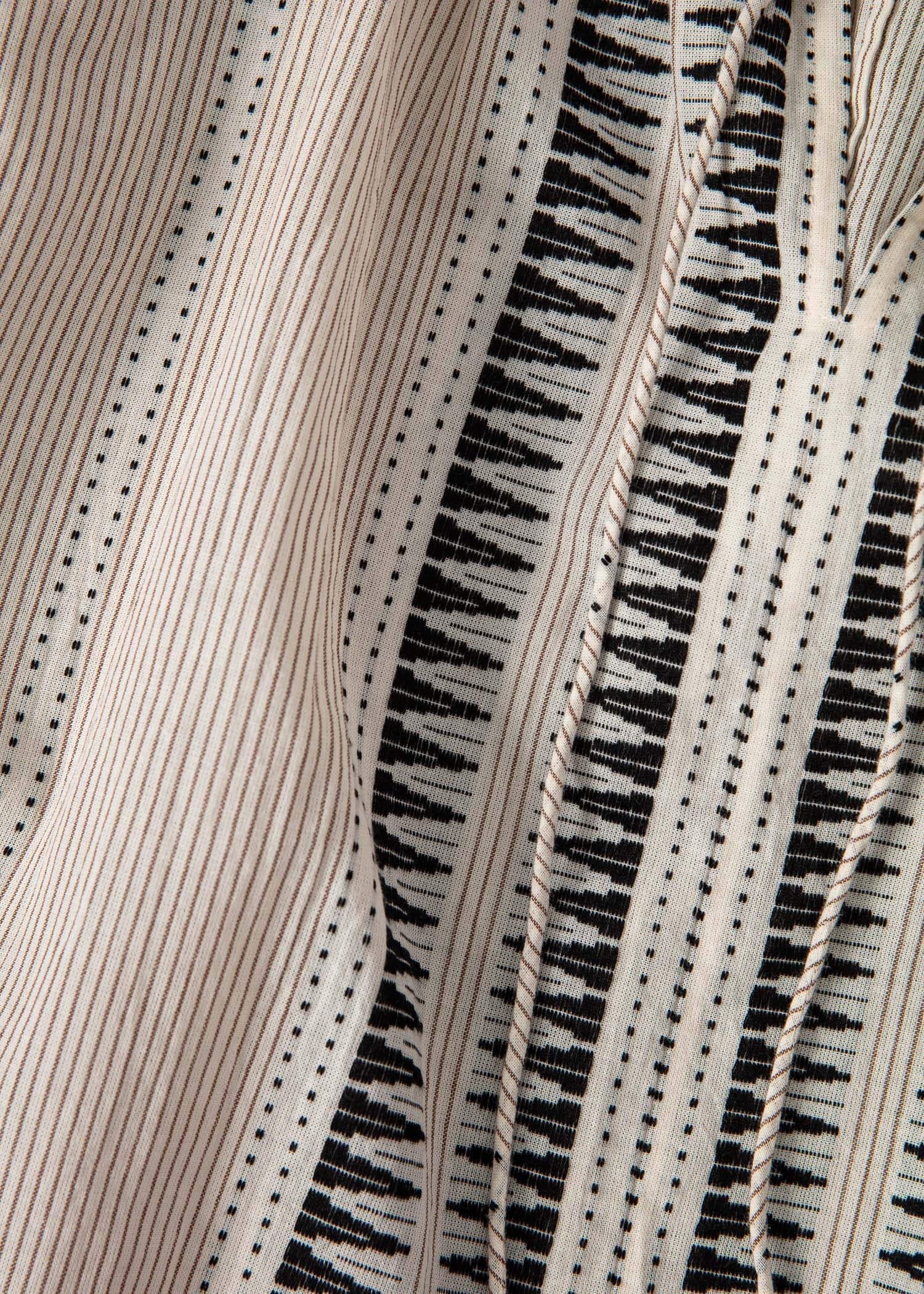 DONNA Lång jacquardmönstrad klänning - Beige 9 - Indiska