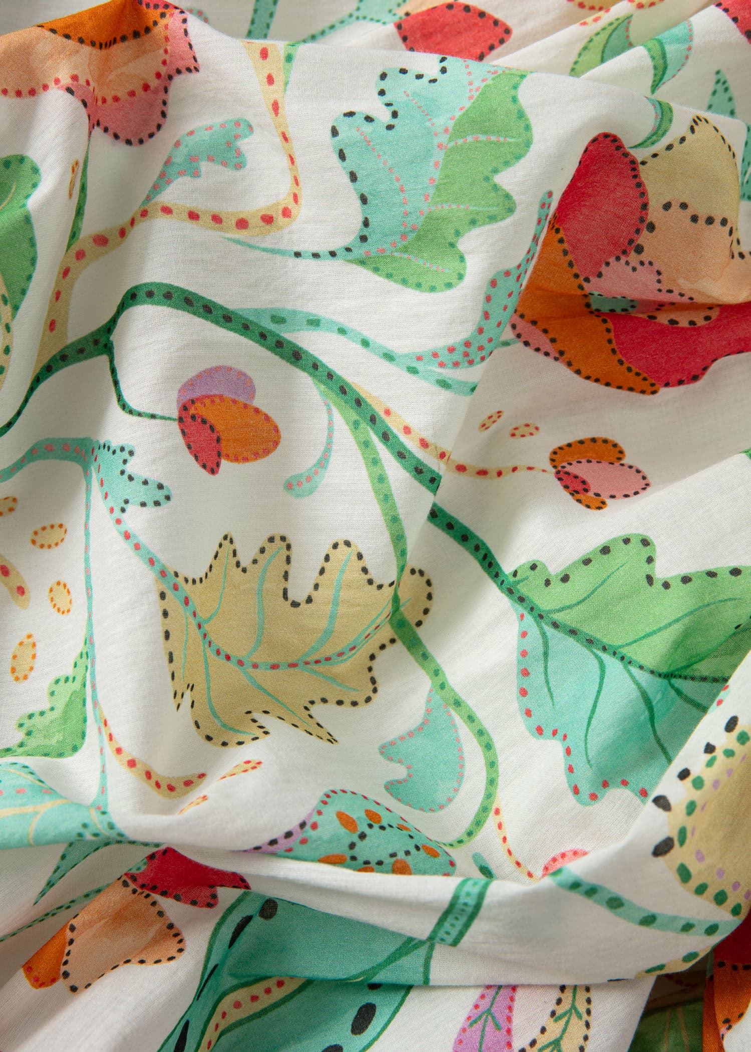 CORNELIA Butti-kuviollinen puhvihihainen mekko - Vihreä 7 - Indiska