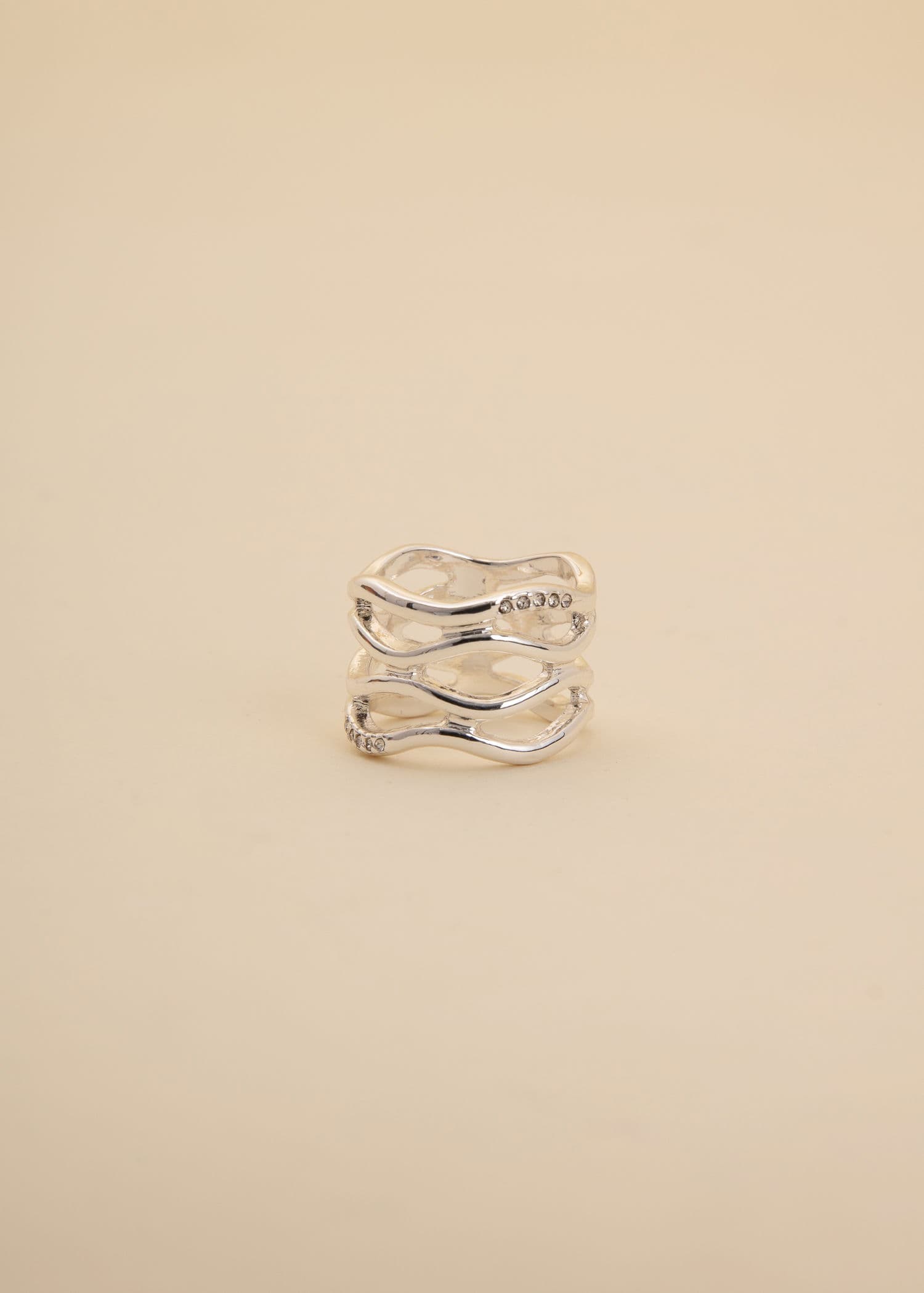 BOTANICAL Bølgete ring  - Sølv 1 - Indiska