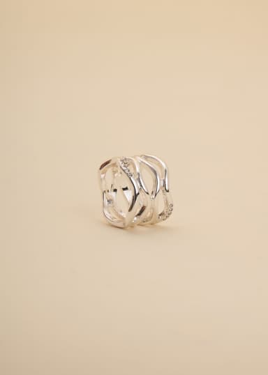 BOTANICAL Bølgete ring  - Sølv 2 - Indiska