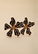 FLOWER EARRINGS - Black