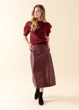 LENA SKIRT - BURGUNDY