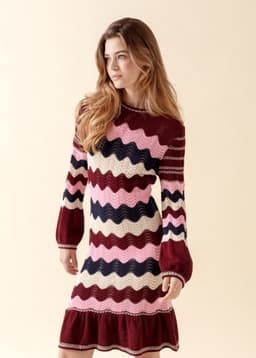 SANDRA DRESS - BURGUNDY