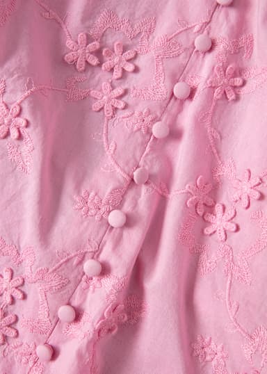 LIMA Rosa broderad bomullsblus - Rosa 6 - Indiska