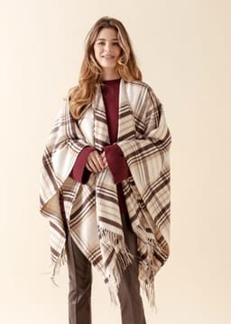 BROWNS PONCHO - BEIGE