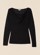 SABINE KNITTED TOP - Black