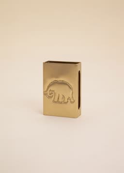 BRASS MATCHBOX HOLDER - ELEPHANT