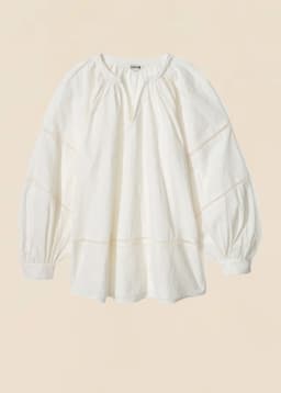 Taytum lace blouse - WHITE