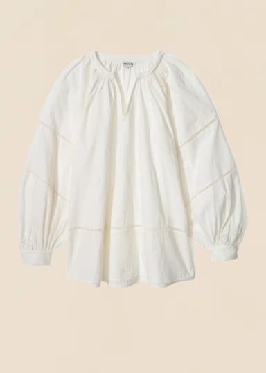 Taytum Cotton blouse - Hvit 1 - Indiska