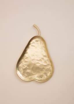 PEAR BRASS TRAY - BRASS