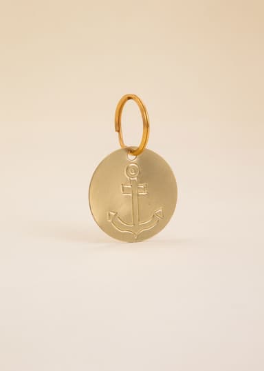 BRASS Nyckelringsdekoration i mässing - Guld 1 - Indiska