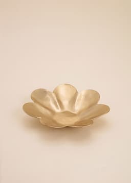 FLOWER BRASS TRAY - BRASS