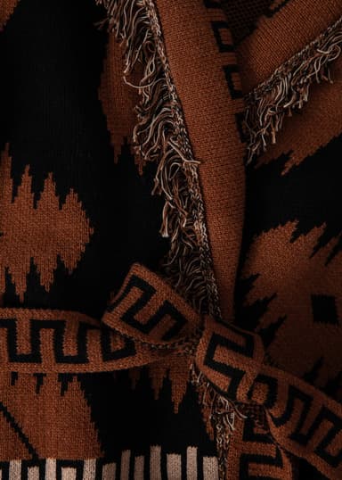 IKAT Mønstret cardigan - Brun 7 - Indiska