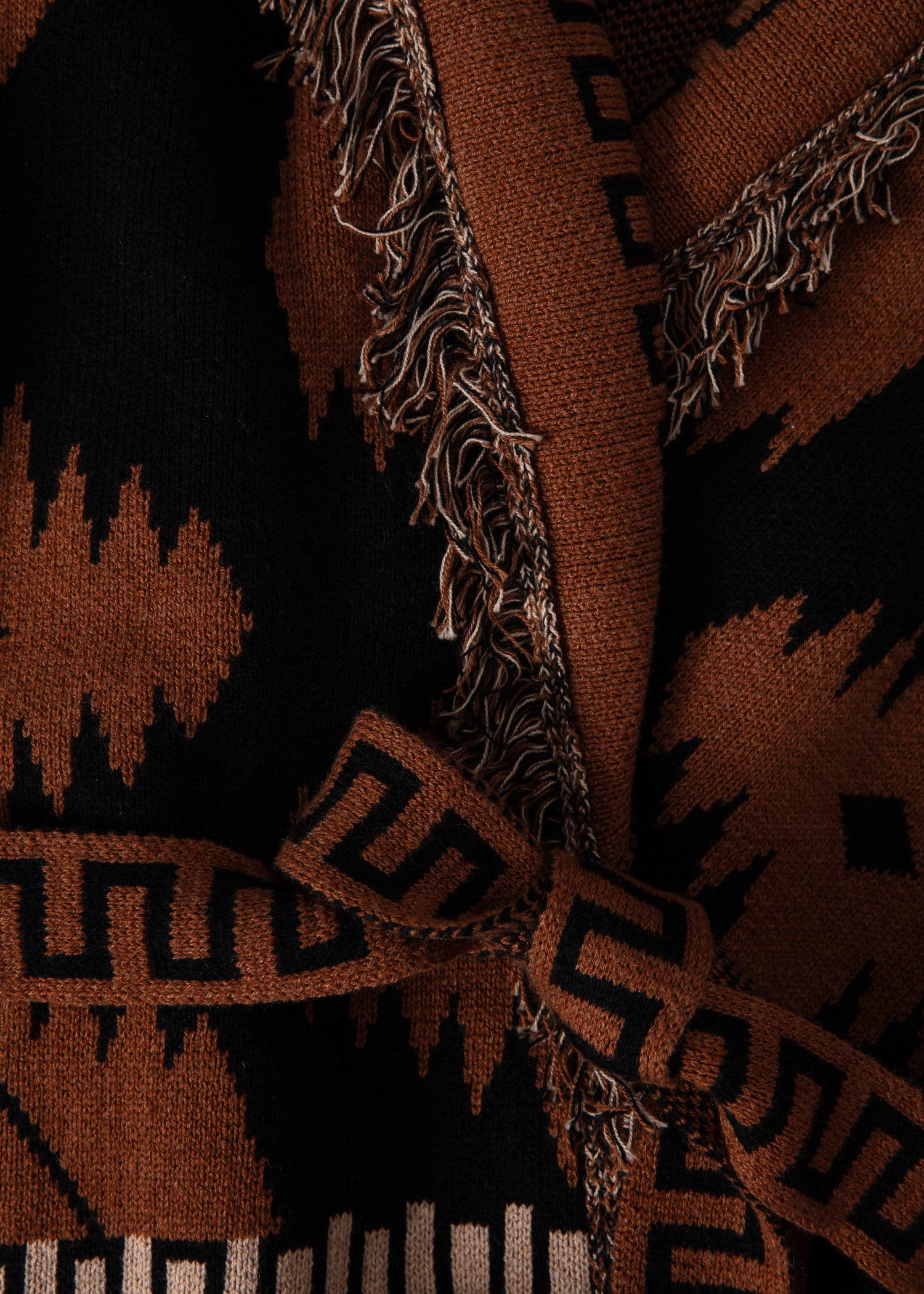 IKAT Mønstret cardigan - Brun 7 - Indiska