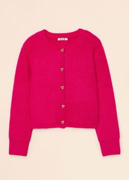 HEART CARDIGAN - PINK