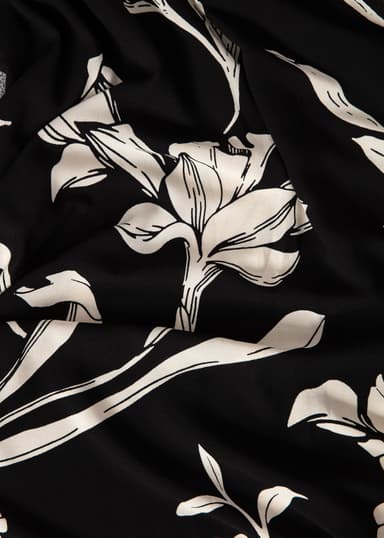 ZUDORA Kuviollinen pitkähihainen mekko - Musta 6 - Indiska