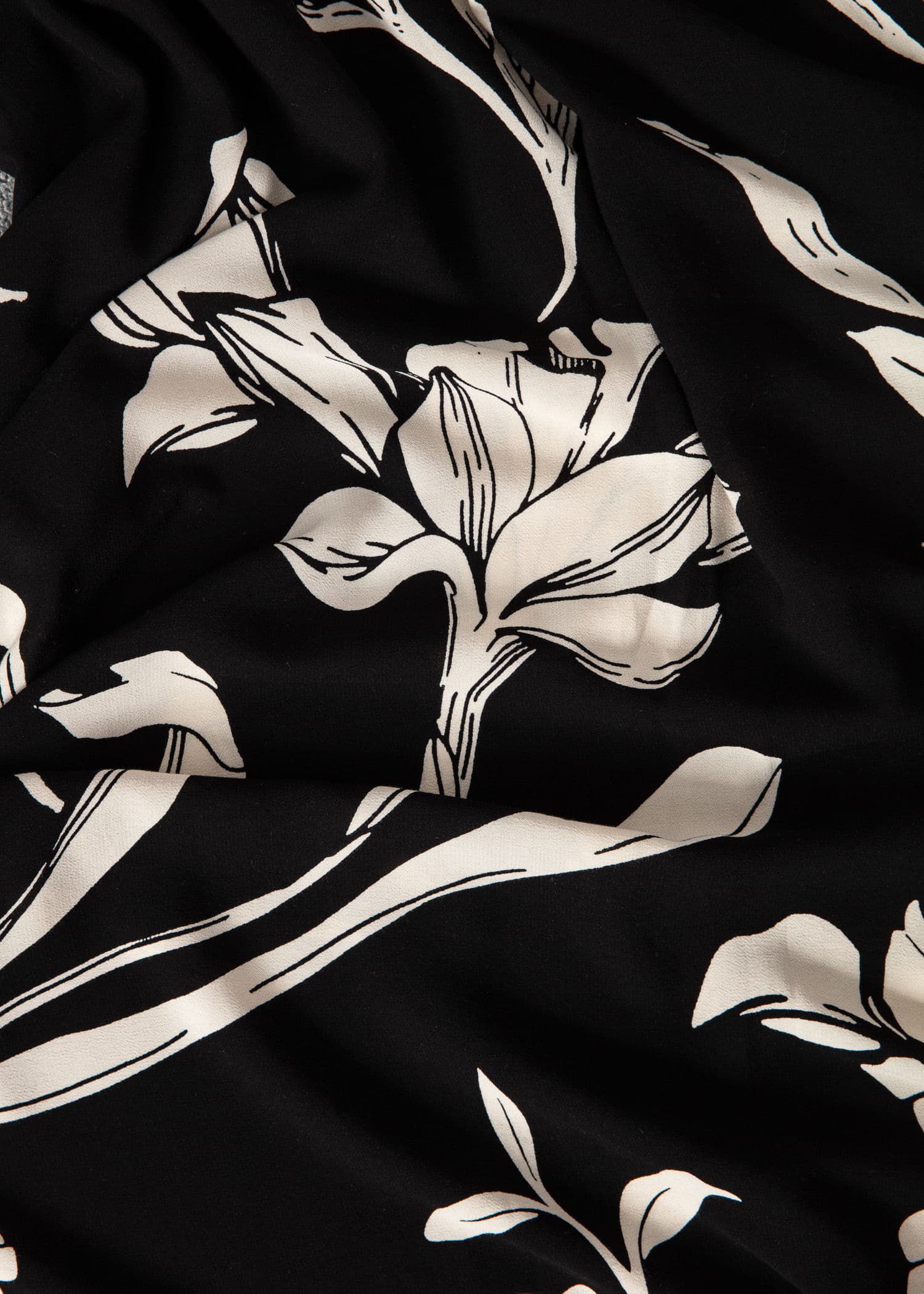 ZUDORA Kuviollinen pitkähihainen mekko - Musta 6 - Indiska