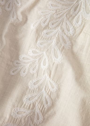 OPHELIA Kirjailtu pusero - Beige 2 - Indiska