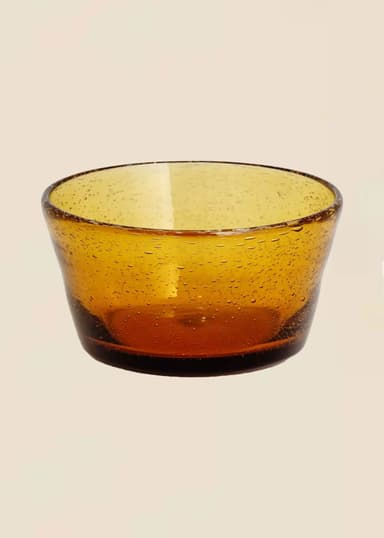 ANVI Glassbolle med bobler - Brun 1 - Indiska