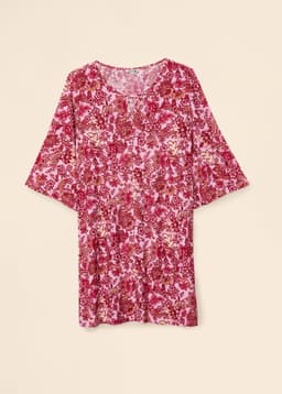 Emilia Crepe Tunic - PINK AOP