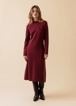 NELLIE DRESS - BURGUNDY
