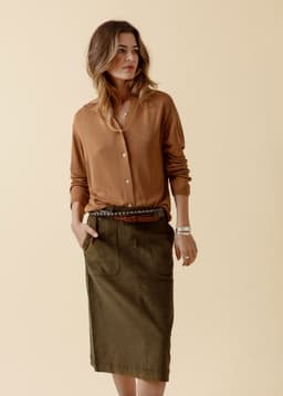 ALVA CARDIGAN - BROWN