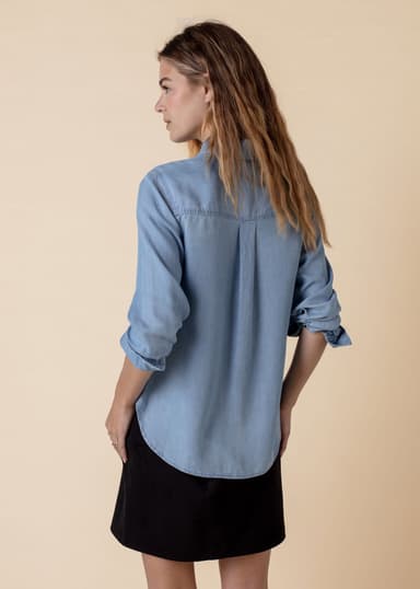 KIENNA Paita Tencel Lyocell -materiaalista - Sininen 2 - Indiska