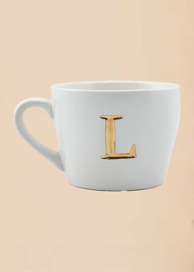 MO1 Mugg med bokstav - L NO - Indiska