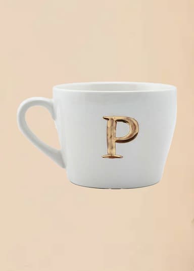 MO1 Mugg med bokstav - P NO - Indiska