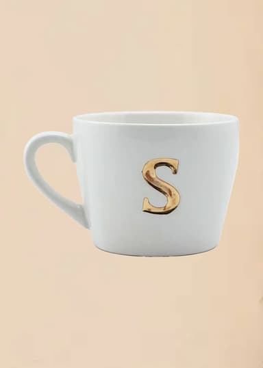 MO1 Mugg med bokstav - S NO - Indiska