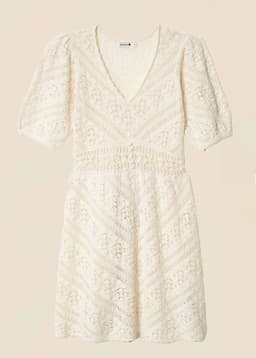ZUDORA CROCHET DRESS - OFFWHITE