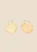 PLEATED ROUND EARRINGS - Goldshiny