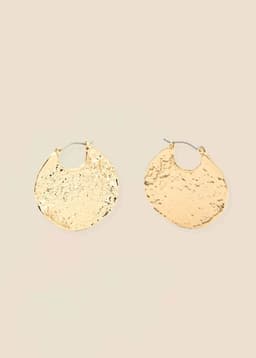 PLEATED ROUND EARRINGS - Goldshiny