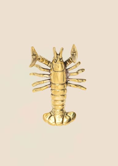 CRAWFISH Ravun muotoinen paikkakorttipidike - Kulta 3 - Indiska