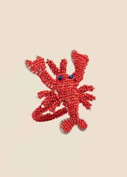 CRAWFISH BEADED NR - RED
