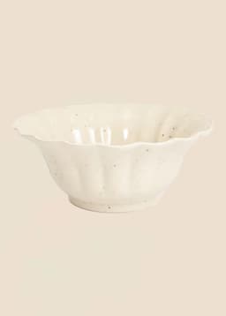 MATHILDA SCALLOP SALAD BOWL - CREMESPECKLED 
