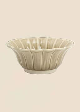 MATHILDA SCALLOP SALAD BOWL - BEIGE