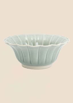 MATHILDA SCALLOP SALAD BOWL - DustyBlue