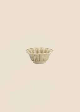 MATHILDA SCALLOP SMALL BOWL - BEIGE