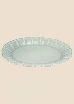 MATHILDA SCALLOP SERVING TRAY - DustyBlue