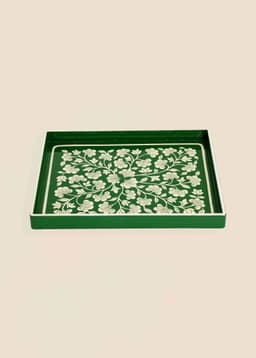 Handpainted Kashmir tray S - GREEN