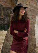 ALINA DRESS - BURGUNDY