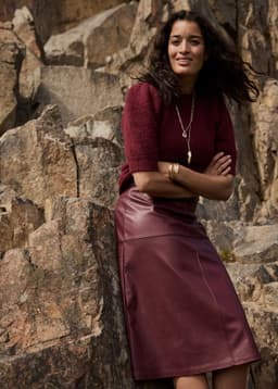 LENA SKIRT - BURGUNDY