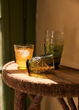 BOMBAY GLASS S - OLIVE