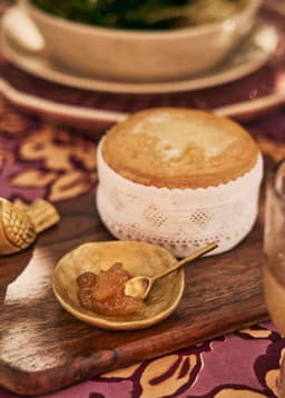 BRASS BOWL WITH SMALL SPOON - BRASS