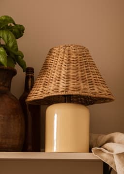 SCALLOP RATTAN LAMPSHADE - NATURAL
