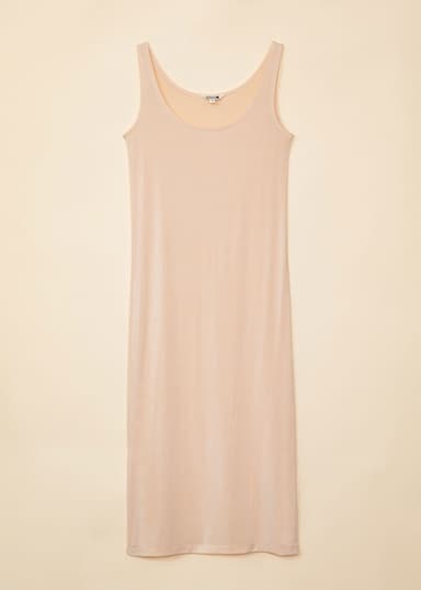 SANNE Sort lang basiskjole - Beige 1 - Indiska